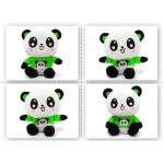 Cute Happy Panda wearing beautiful Green Baby Panda T-shirt